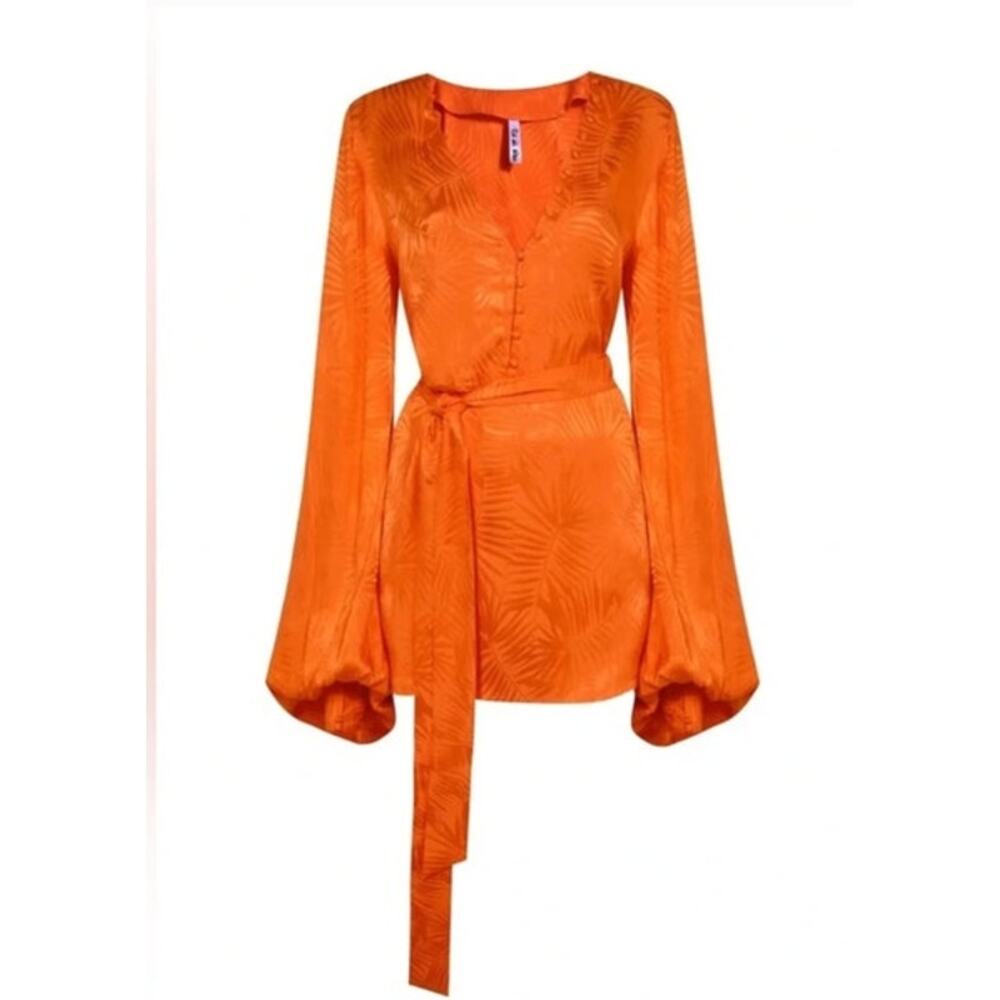 RAT & BOA Sz S Small Orange Harlequin Dress - Picture 10 of 10